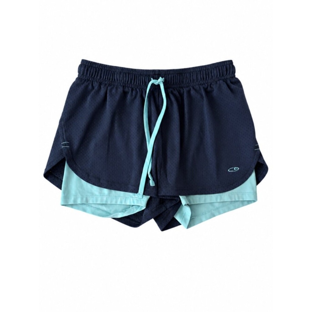 Champion Navy & Light Blue Mesh Running Shorts Size M GUC